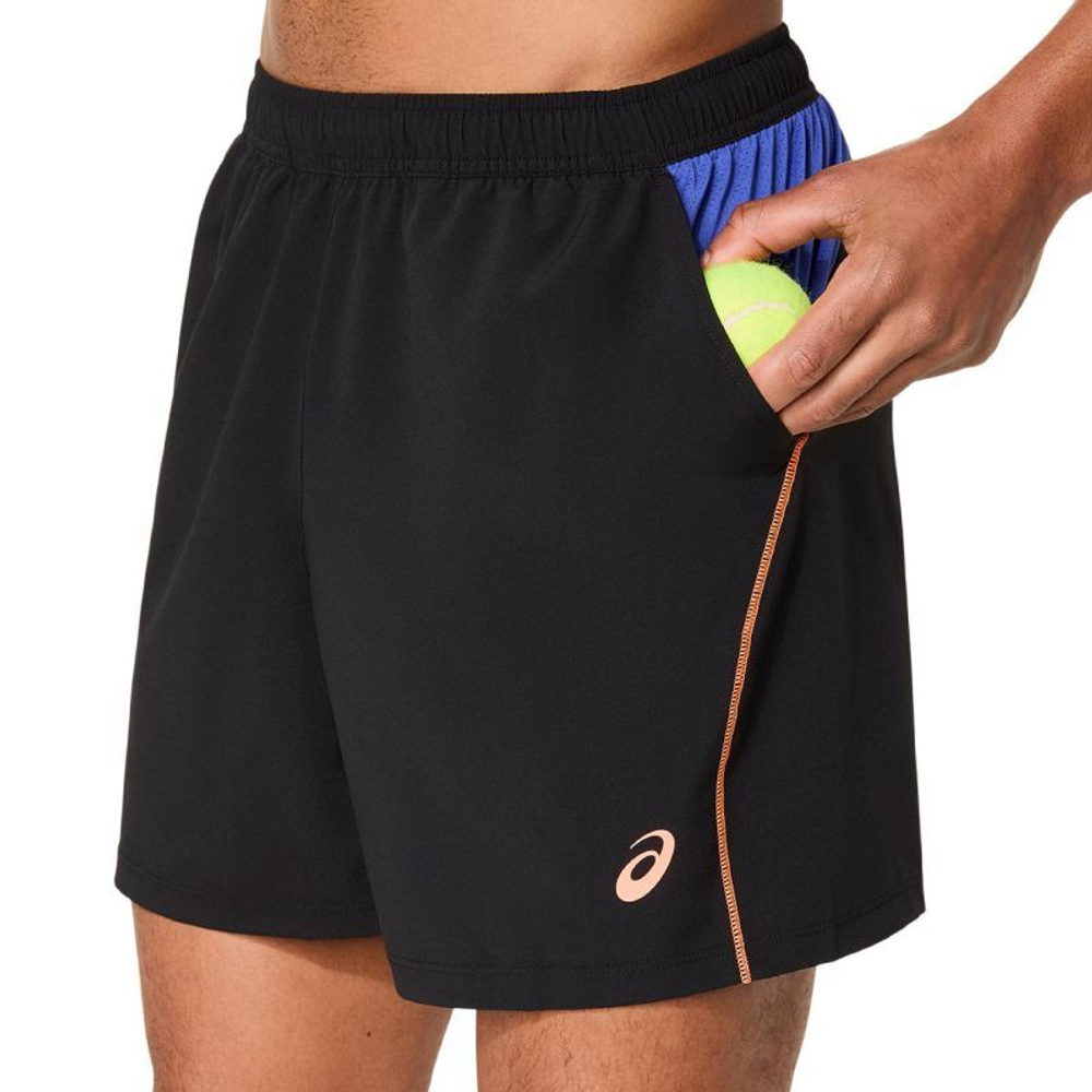 Теннисные шорты Asics Padel Court 7in - black/dark cobalt