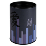 Копилка-подставка для канцелярских принадлежностей Коллекция "КИБЕР АНИМЕ, серый, 1отделение