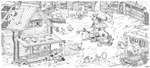 Раскраски-плакаты. Деревня. С карандашом в историю