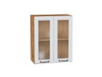 Шкаф верхний с 2-мя остекленными дверцами Ницца
