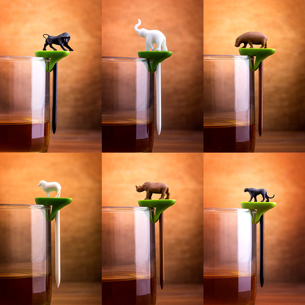 Набор шпажек-маркеров для бокалов hot animal