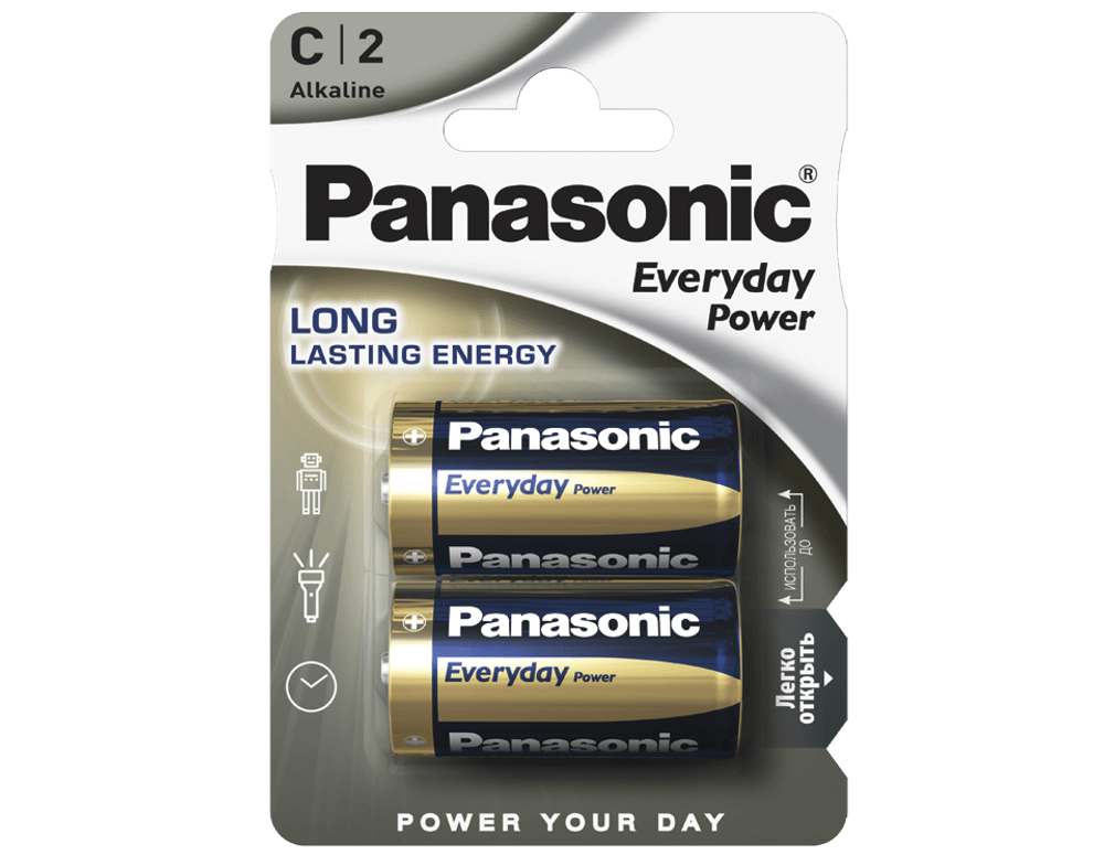 Батарейки Panasonic Everyday Power C щелочные 2 шт