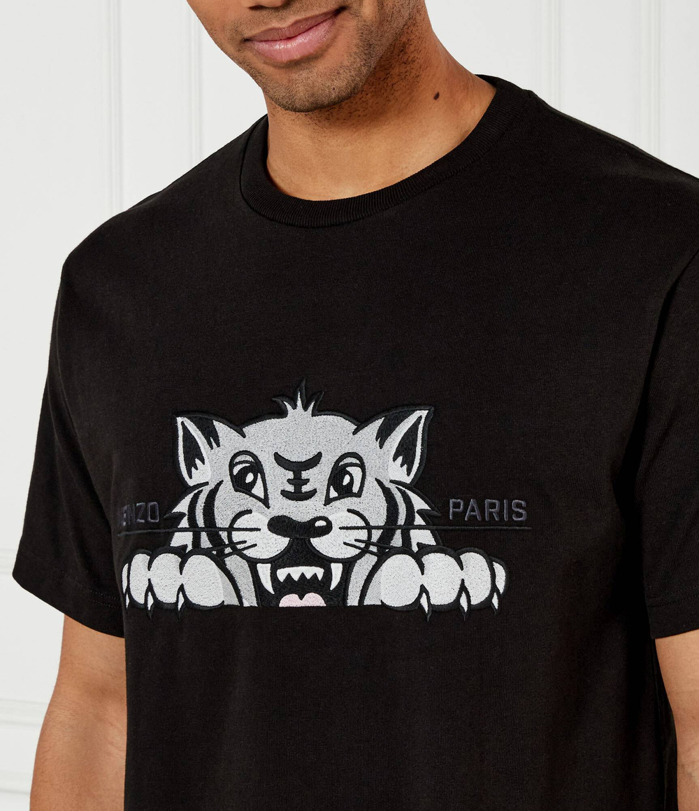 Футболка HAPPY TIGER Kenzo - черный(FF55TS5264SI)