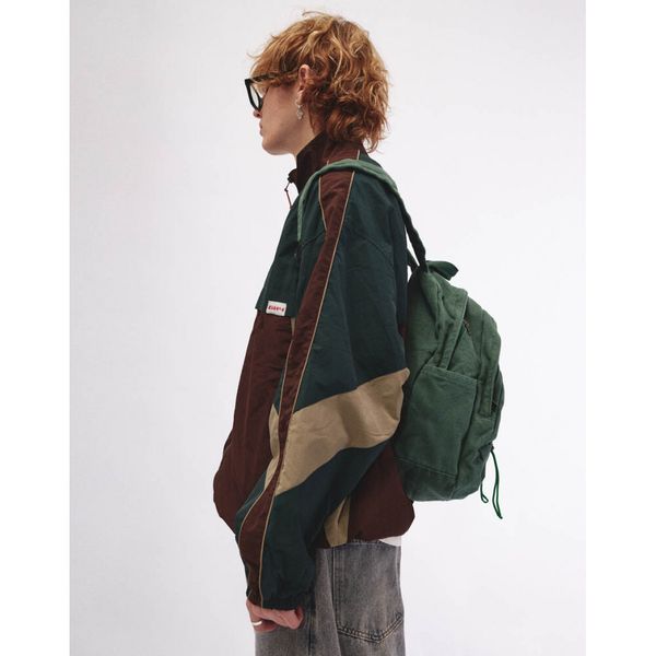 Рюкзак хлопковый зеленый - фото 4