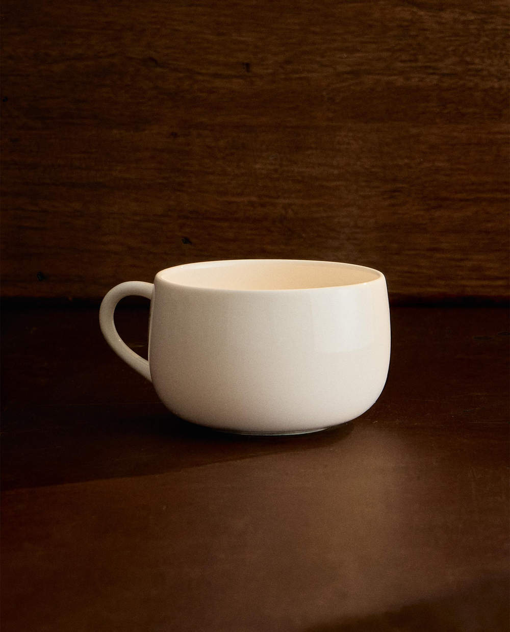 Zara Home чашка из каменной керамики, цвет кремовый, 15.3 см