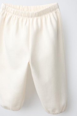 ZARA КОМПЛЕКТ ИЗ ТОЛСТОВКИ И БРЮК С ВЫШИТОЙ НАДПИСЬЮ, СВЕТЛО-БЕЖЕВЫЙ