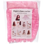 Мягкие атласные бигуди на ленте «KUDRI», цвет розовый, 53-63 на 30см