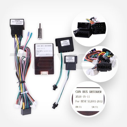 Комплект рамки с разъёмами 7'' Mercedes Benz C-Class W203 2004-2007, W209 (на гелик не подходят...) - Car-Smart 9491H7