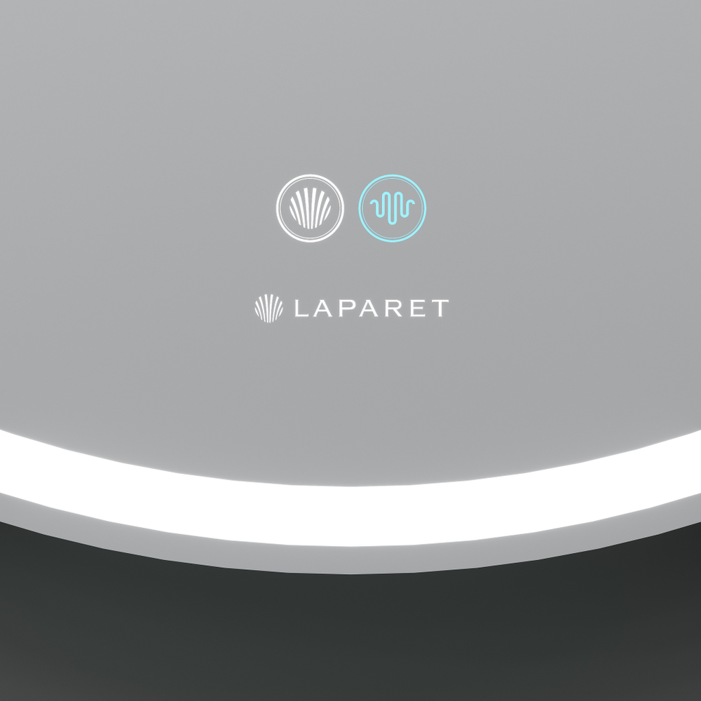 Зеркало LAPARET Electra D 80 влагостойкое, подсветка, димер и антизапотевание (подогрев)