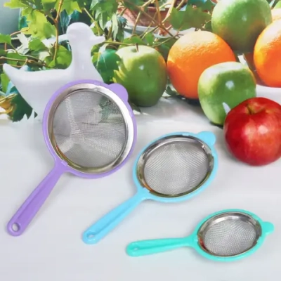 Сито металлическое в пластиковой оправе в наборе 3шт