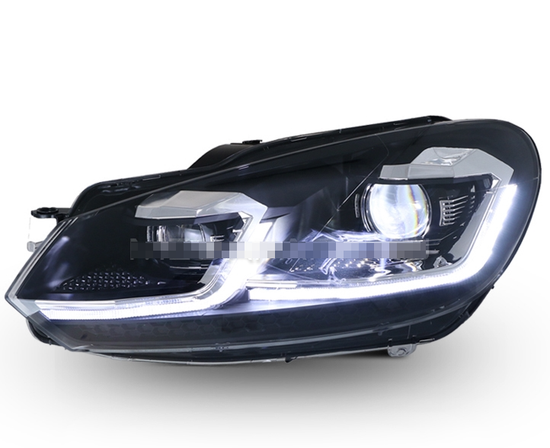 Передние фары Гольф 6 2008-2012 V11 Type [Комплект Л+П; FULL LED; яркие ходовые огни; динамичный поворотник; электрокорректор;]