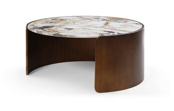 Журнальный столик Savoy Ø90х40 см, белая керамика