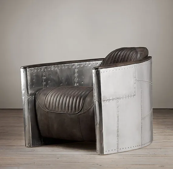 Кресло Spitfire Aviator, коричневая кожа