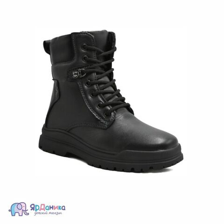 Зимние ботинки Olipas черные на шнурках С7078