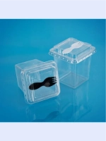 Комплект стаканчиков с вилочкой и крышкой 12 шт