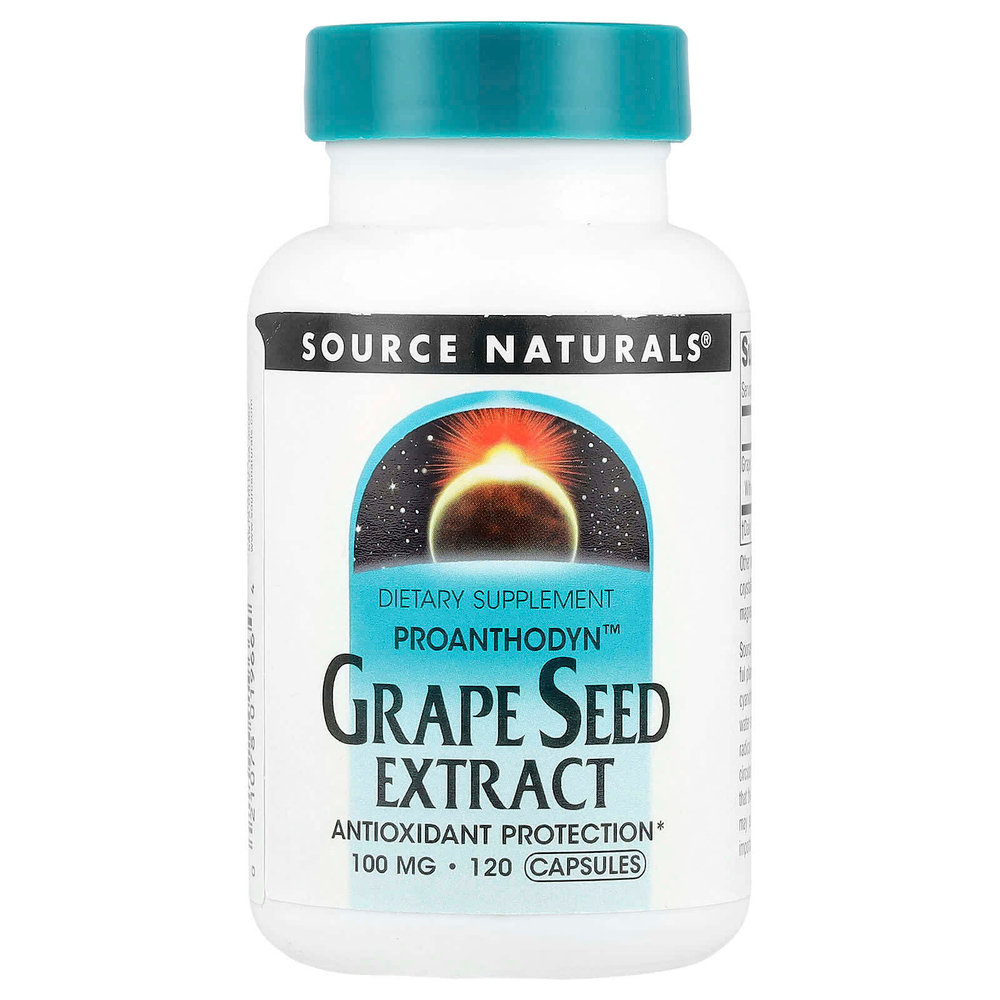 Source Naturals, Proanthodyn ™, экстракт виноградных косточек, 100 мг, 120 капсул
