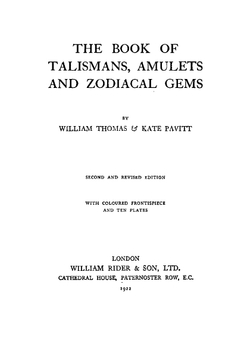 The Book Of Talismans, Amulets And Zodiacal Gems | William Thomas; Kate Pavitt