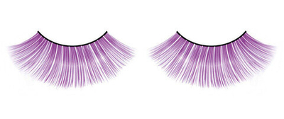 Ресницы фиолетовые длинные Deluxe (Цвет: фиолетовый, серебряные блестки)