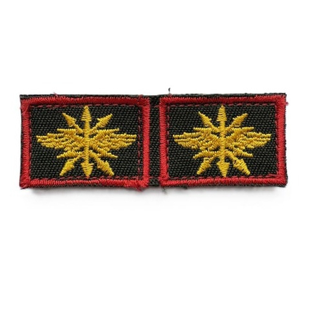 Нашивка петличная на липучке Войска связи красный кант