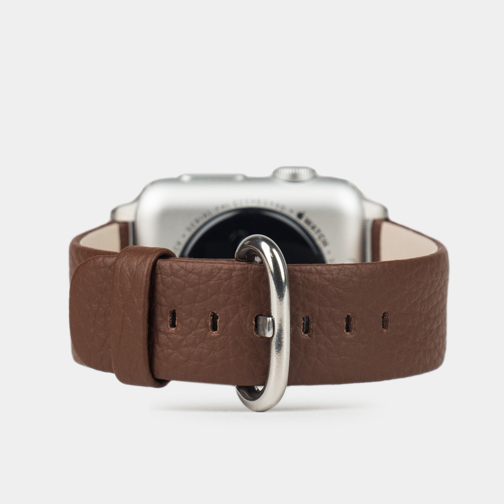 Ремешок для Apple Watch 42/44/45/49mm Classic из кожи теленка цвета шоколад