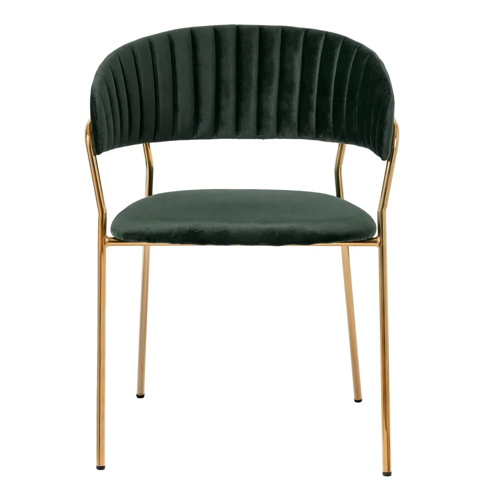 Комплект из 4-х стульев Bradex Home Turin зеленый, золотые ножки