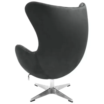 Кресло Bradex Home EGG STYLE CHAIR графит, искусственная замша