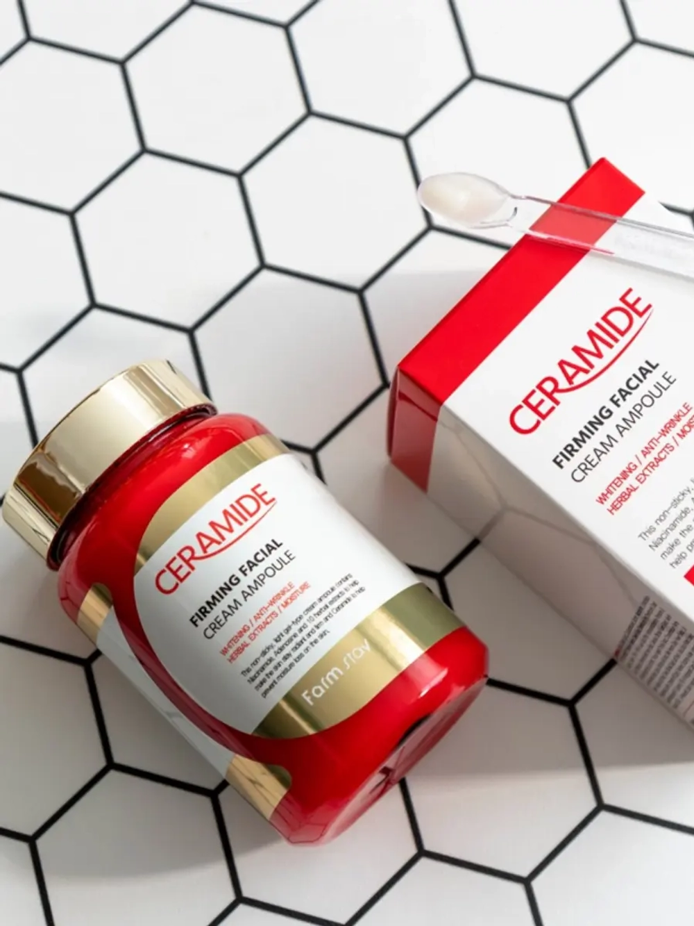 FARMSTAY - КРЕМ ДЛЯ ЛИЦА АМПУЛЬНЫЙ С КЕРАМИДАМИ CERAMIDE FIRMING FACIAL CREAM AMPOULE, 250 ML