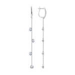 Серьги из серебра с фианитами 94023935
