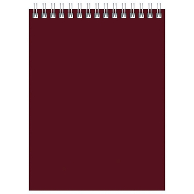 Блокнот А6 60л. клет. "Для конференций" гребень, бордо (BG)