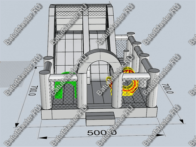 Коммерческий надувной батут "Цирк" 7*5*4 м