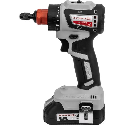 Дрель аккумуляторная Интерскол ДА-13/18В 50 АПИ (2 акк. 2Ач, 4 насадки, ЗУ,кейс)