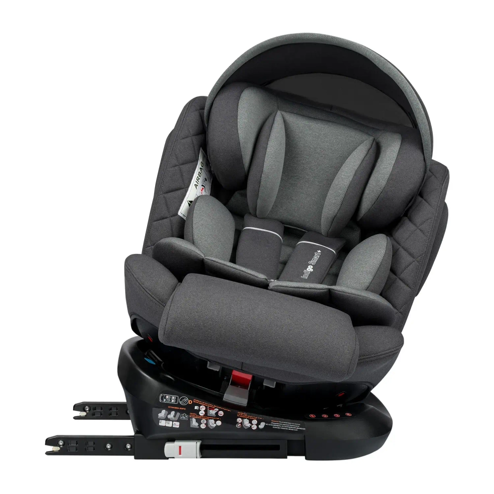Автокресло Indigo SMART+ ISOFIX (0-36 кг) серый