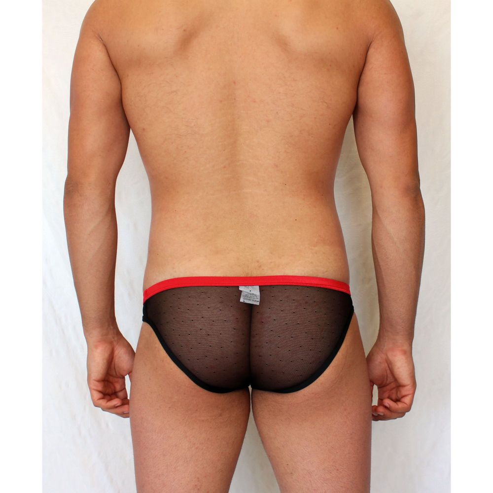 Мужские трусы слипы черные прозрачные Boefje