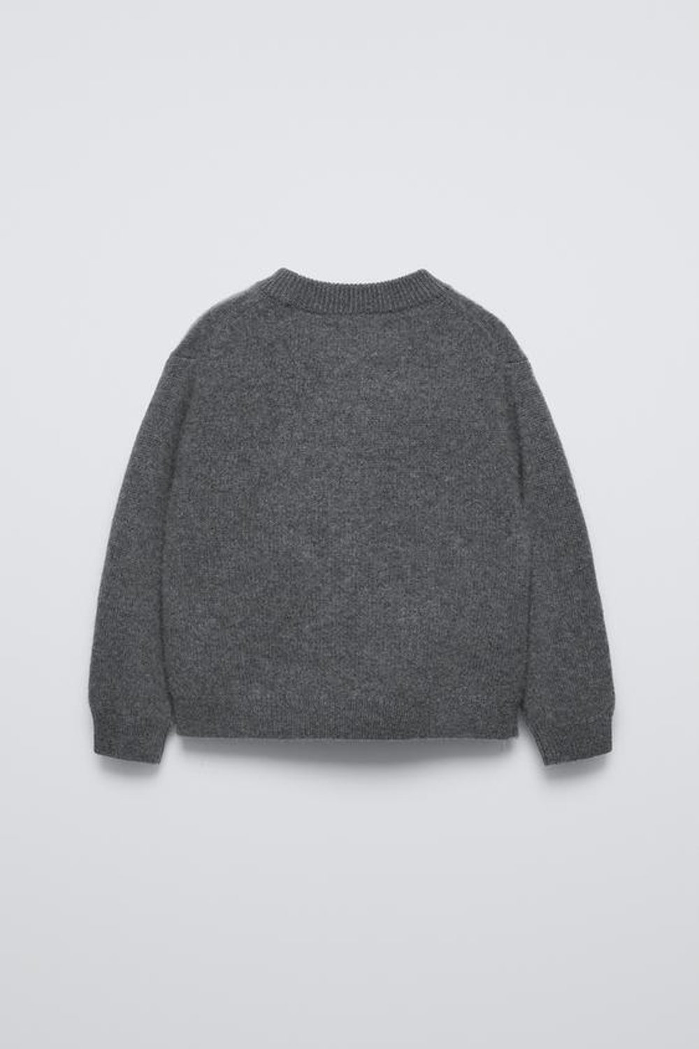 ZARA СВИТЕР ИЗ 100% КАШЕМИРА, МАРЕНГО С МЕЛАНЖЕВЫМ ЭФФЕКТОМ