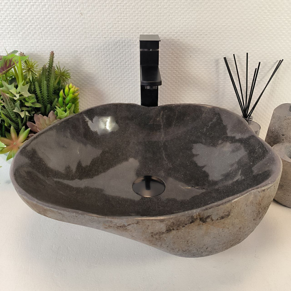 Раковина из речного камня RS-65391 43*39*15 0861