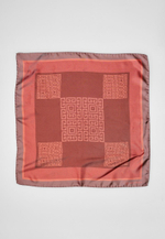 Шелковый платок "Орнамент3" PINK/BROWN 45x45