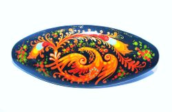 Заколка с ручной росписью Палех "Жар-птица"