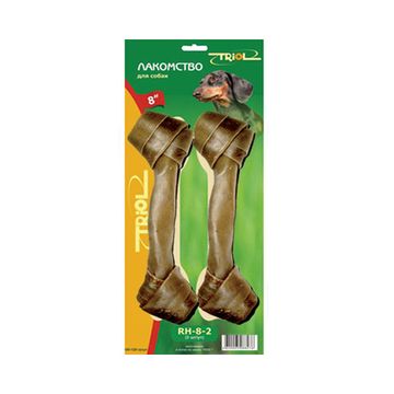 Triol лакомство для средних и крупных пород собак Кость узловая №8 длина 18,5 см, 2 штуки в упаковке