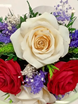 натуральные цветы в стекле, вакуум