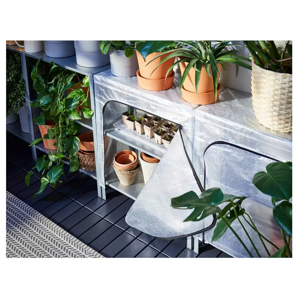 Стеллаж c чехлом - IKEA HYLLIS, 180х27х140 см, оцинкованный, ХИЛЛИС ИКЕА