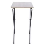 Стол BRABIX "Smart CD-011", 600х380х705 мм, ЛОФТ, складной, металл/ЛДСП дуб, каркас черный, 641878