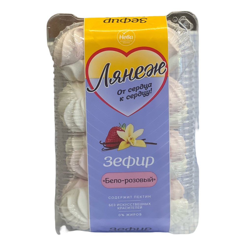 "Лянеж" Зефир бело розовый ароматизированный 420гр