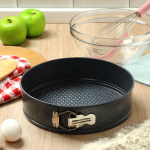 Форма для выпечки сталь, 26х26х6.8 см, антиприг, кругл, разъем, Daniks, Гранит, K-804-LSC