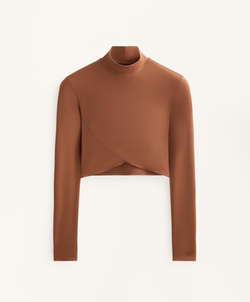 Oysho Футболка с длинным рукавом, коричневый