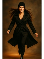 Шапка осенняя вязаная бини для прогулок и спорта