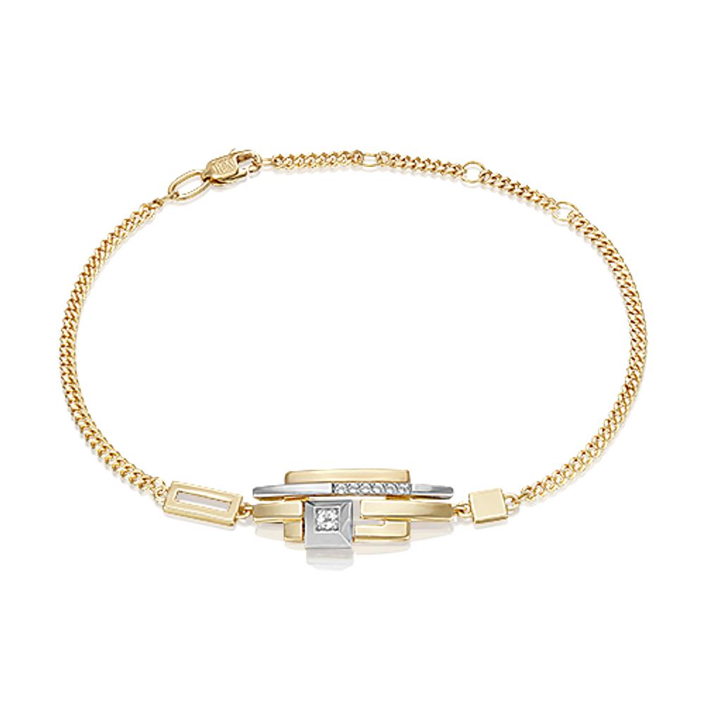 Браслет из лимонного золота c натуральными топазами white Артикул: 05-0750-00-201-1121