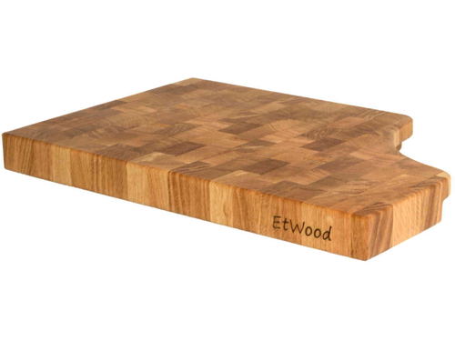 Торцевая разделочная доска 45x30x4 см. дуб, арт. 055