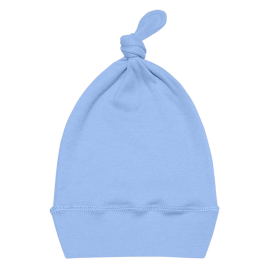 Шапочка-узелок голубой