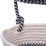 Корзины подвесные ручной работы «ОЛИНТГАР», цвет белый/серый, три секции, 72*25*14*11см (лейбл)