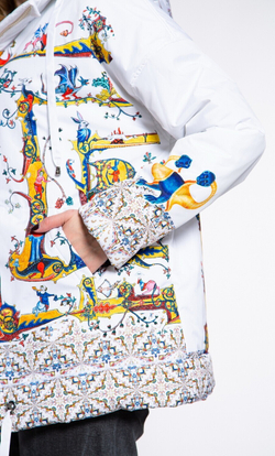 Куртка "Лабиринт", по мотивам средневековых буквиц и фантастических существ со страниц Псалтыри Латтрелла